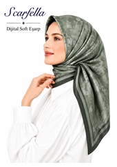 Scarfella Dijital Soft Eşarp - Desen-124