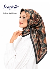Scarfella Dijital Soft Eşarp - Desen-125