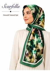 Scarfella Desenli Naturel Şal - Desen-150
