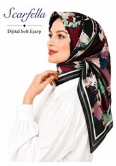 Scarfella Dijital Soft Eşarp - Desen-129