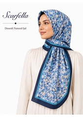 Scarfella Desenli Naturel Şal - Desen-152