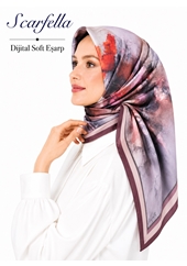 Scarfella Dijital Soft Eşarp - Desen-133