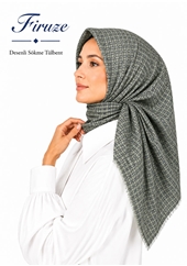 Firuze Desenli Sökme Tülbent - Desen-34