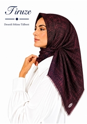 Firuze Desenli Sökme Tülbent - Desen-36
