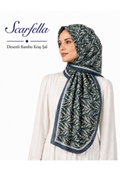 Scarfella Desenli Premium Bambu Kraş Şal - Desen-01