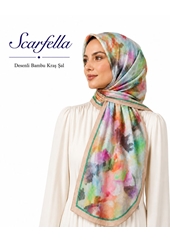 Scarfella Desenli Premium Bambu Kraş Şal - Desen-02