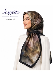 Scarfella Desenli Naturel Şal - Desen-153