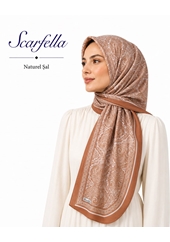 Scarfella Desenli Naturel Şal - Desen-163
