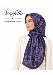 Scarfella Desenli Bambu Kraş Şal - Desen-12