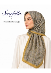 Scarfella Desenli Bambu Kraş Şal - Desen-16