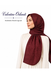 Valentino Orlandi Kendinden Desenli Logo Şal - Desen-02