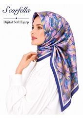 Scarfella Dijital Soft Eşarp - Desen-145