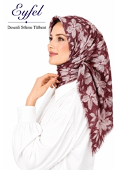 Eyfel Desenli Sökme Tülbent - Desen-23