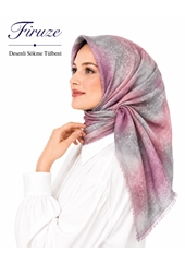 Firuze Desenli Sökme Tülbent - Desen-37