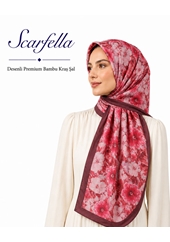 Scarfella Desenli Premium Bambu Kraş Şal - Desen-04