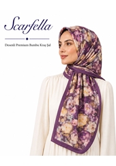 Scarfella Desenli Premium Bambu Kraş Şal - Desen-06