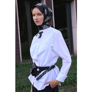 Belli Twill Saf İpek Eşarp - 2026-2027 Sonbahar-Kış 4427D (T)