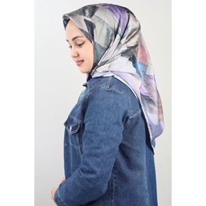 Cazz Scarf Desenli Tivil Eşarp - Desen-03 - Renk-04