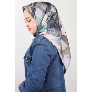 Cazz Scarf Desenli Tivil Eşarp - Desen-03 - Renk-04