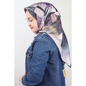 Cazz Scarf Desenli Tivil Eşarp - Desen-03 - Renk-04