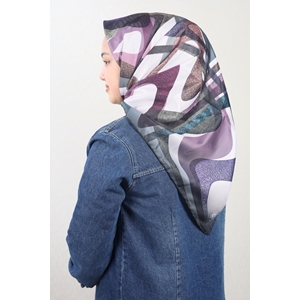 Cazz Scarf Desenli Tivil Eşarp - Desen-04 - Renk-13