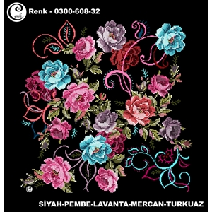 Cenk Desenli Oyalık Yazma - 0300-608 - Renk-06