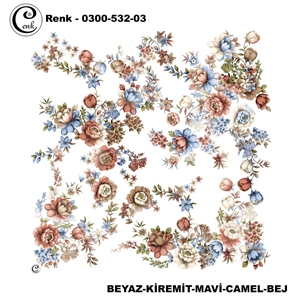 Cenk Desenli Oyalık Yazma - 0300-532 - Renk-13