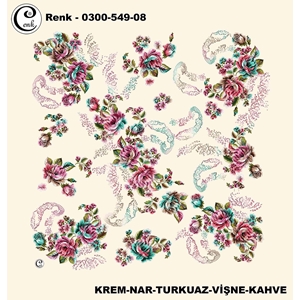 Cenk Desenli Oyalık Yazma - 0300-549