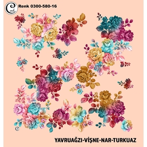 Cenk Desenli Oyalık Yazma - 0300-580