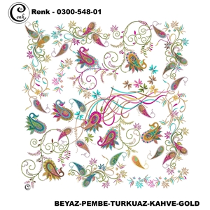 Cenk Desenli Oyalık Yazma - 0300-548 - Renk-19