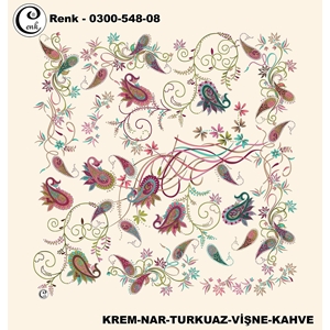 Cenk Desenli Oyalık Yazma - 0300-548 - Renk-19