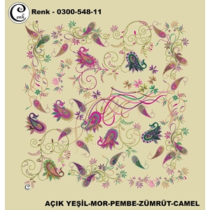 Cenk Desenli Oyalık Yazma - 0300-548 - Renk-19