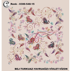 Cenk Desenli Oyalık Yazma - 0300-548 - Renk-19