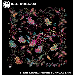 Cenk Desenli Oyalık Yazma - 0300-548 - Renk-19