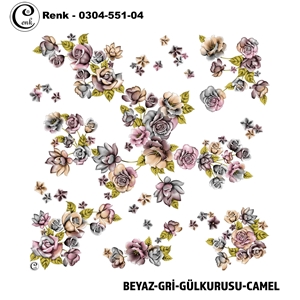 Cenk Desenli Oyalık Yazma - 0300-551 - Renk-33