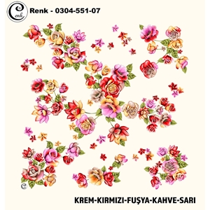 Cenk Desenli Oyalık Yazma - 0300-551 - Renk-09