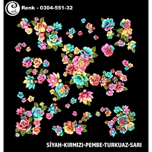 Cenk Desenli Oyalık Yazma - 0300-551 - Renk-09