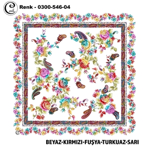 Cenk Desenli Oyalık Yazma - 0300-546 - Renk-12