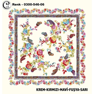 Cenk Desenli Oyalık Yazma - 0300-546 - Renk-17