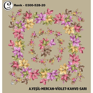 Cenk Desenli Oyalık Yazma - 0300-528