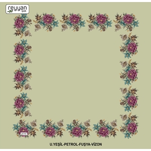 Reyyan İpek Desenli Oyalık Yazma - 14986 - Renk-08