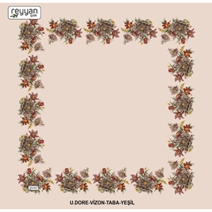 Reyyan İpek Desenli Oyalık Yazma - 14986 - Renk-08