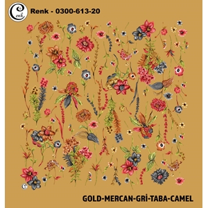 Cenk Desenli Oyalık Yazma - 0300-613 - Renk-12