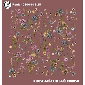 Cenk Desenli Oyalık Yazma - 0300-613 - Renk-12
