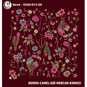 Cenk Desenli Oyalık Yazma - 0300-613 - Renk-12