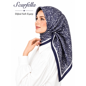 Scarfella Dijital Soft Eşarp - Desen-76
