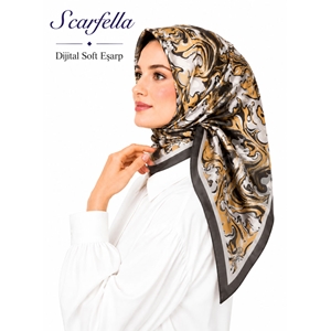 Scarfella Dijital Soft Eşarp - Desen-77