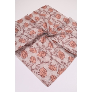 Piramit Desenli Naturel Eşarp - Desen-07 - Renk-02