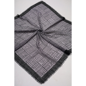 Desenli Keten Flamlı Eşarp - Desen-01 - Renk-03