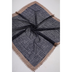 Desenli Keten Flamlı Eşarp - Desen-01 - Renk-03